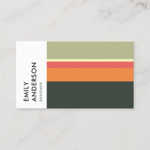 KORT FET MODERN ORANGE BEIGE ROSA NAVY RAND