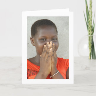 Kort "flicka i enRöd klänning ",