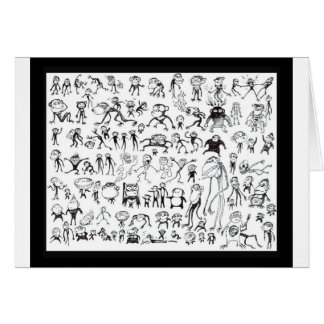 Kort för 100 fult apor