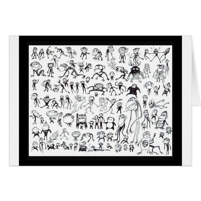 Kort för 100 fult apor (Framsidan Horizontal)