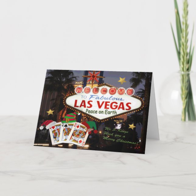 Kort för 3 Las Vegas kunggod jul (Framsida)