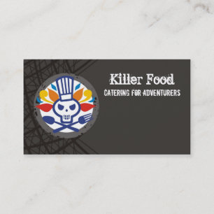 Kort för affärer för catering för crossbones f