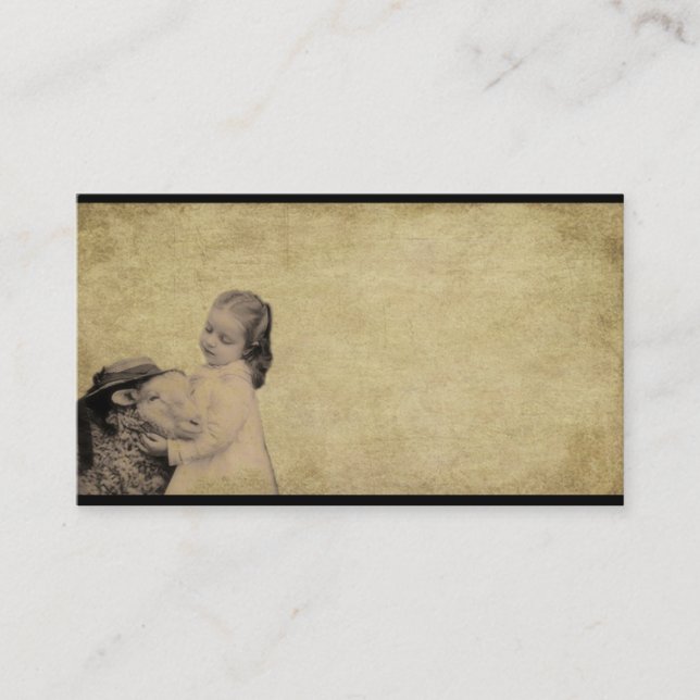 kort för affärer för lilflicka & för lillamb prim (Framsida)