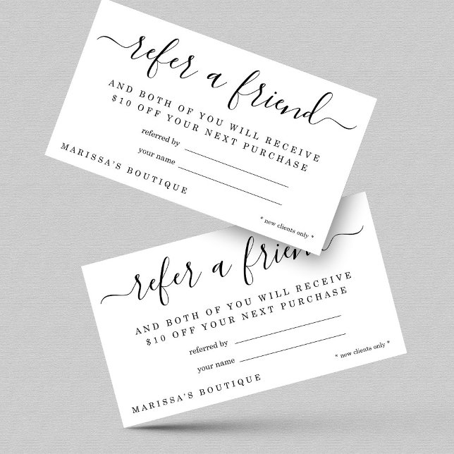 Kort för affärsrekommendation Rekommendera en vän- (Skapare uppladdad)