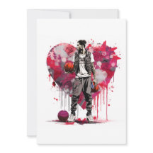 Kort för Alla Hjärtans Dag för basket