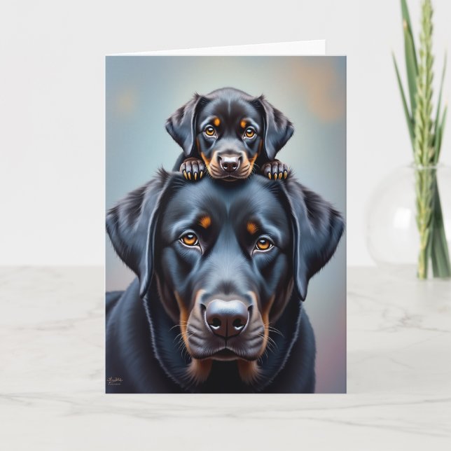 Kort för älskande hundfamiljer (Framsida)