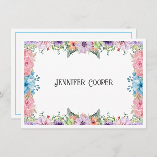 Kort för anpassad notering om billigare Gräns-namn (Fram/baksida)