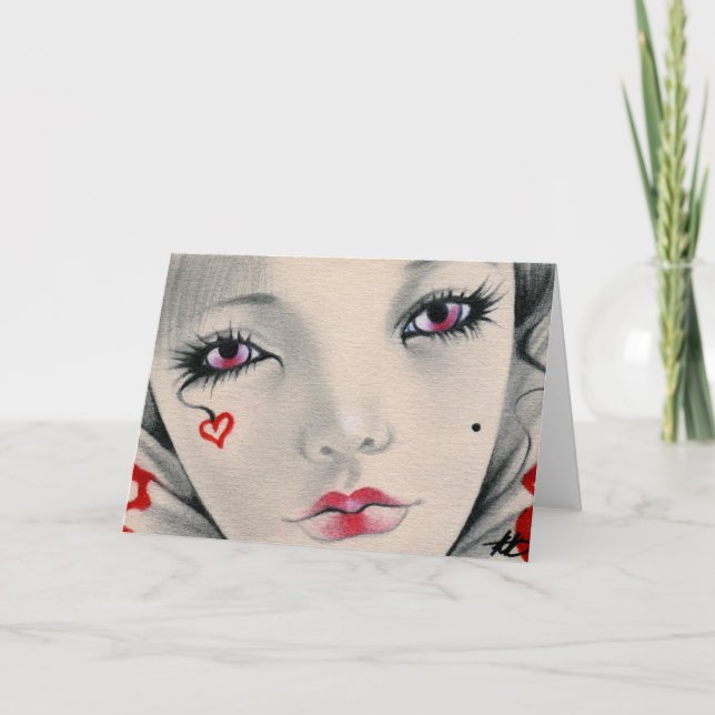 Kort för ansikte för drottninggyckelmakarehjärta (Framsida)