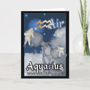 Kort för AquariusZodiacfödelsedag