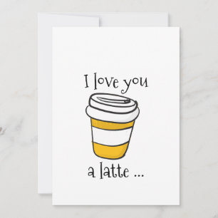 Kort för årsdag - Älskar dig en latte