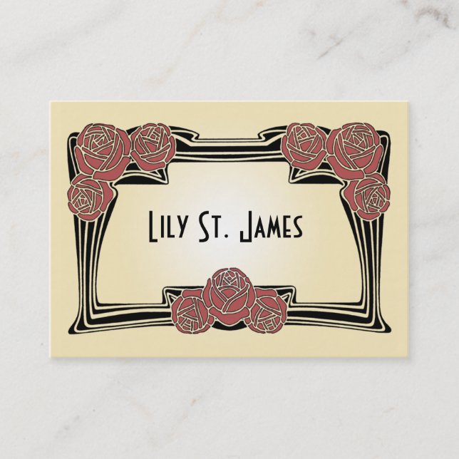 Kort för art nouveauroknubbig (Framsida)