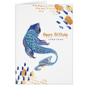 Kort för Artistry för Pisces Zodiacakvarell