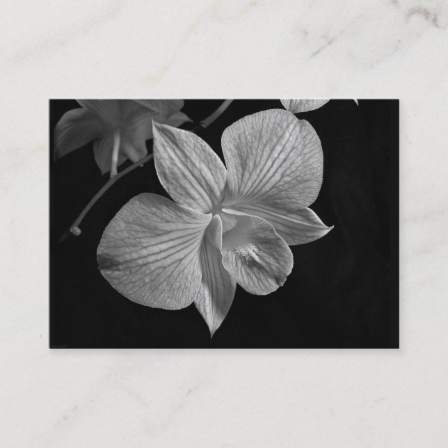 Kort för ATC för DendrobiumOrchidblommar (Framsida)