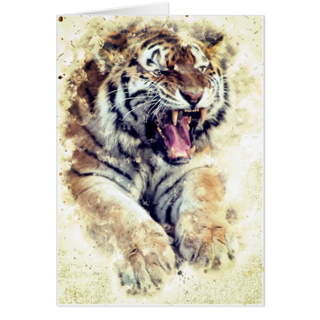 Kort för att uppmuntra tiger (Framsidan)