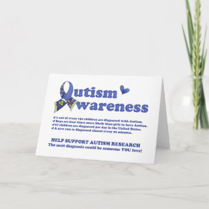 Kort för Autismmedvetenhet (fakta om Autism)