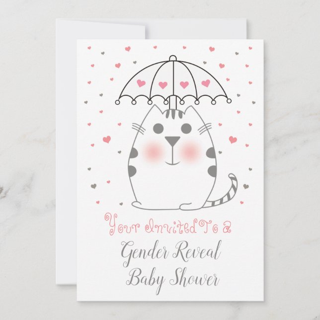 Kort för baby shower med könsbestämning (Framsida)