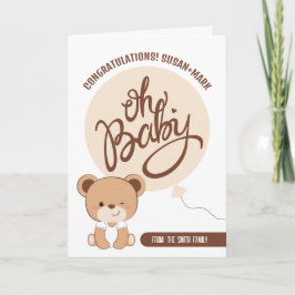 Kort för babygrupper med Björn Baby gratulationer