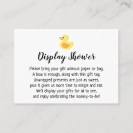 Kort för babystövel med enkel Visning, Rubber Anka