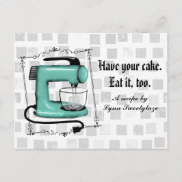 Kort för bakning av recept på retur- och myntbland