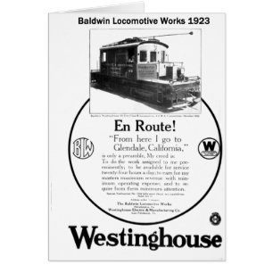 Kort för Baldwin-Westinghouse lokomotiv 1923