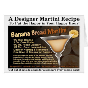 Kort för bananbrödMartini recept