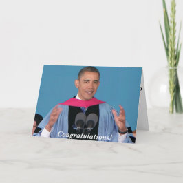 Kort för Barack Obama studentenhälsning