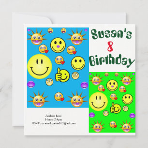 kort för barnfödelsedagsinbjudan