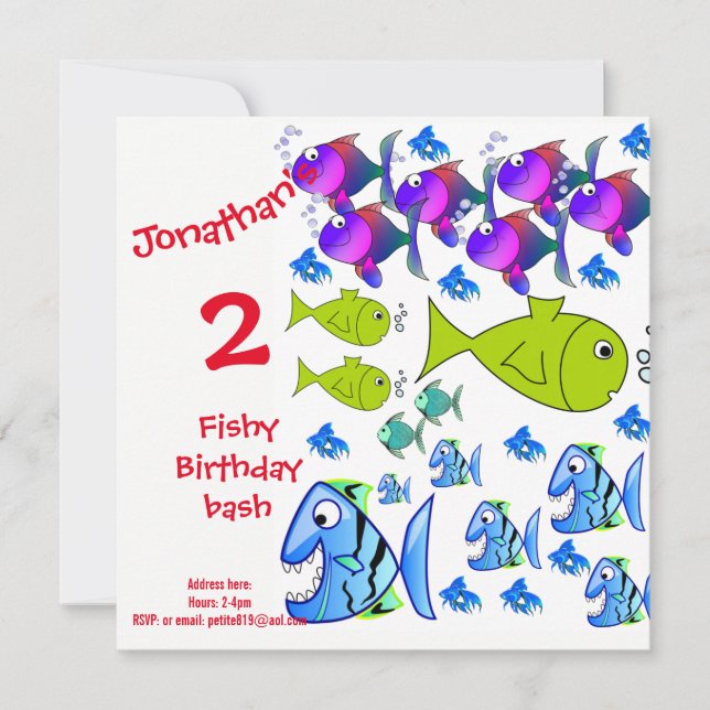 kort för barnfödelsedagsinbjudan (Framsida)
