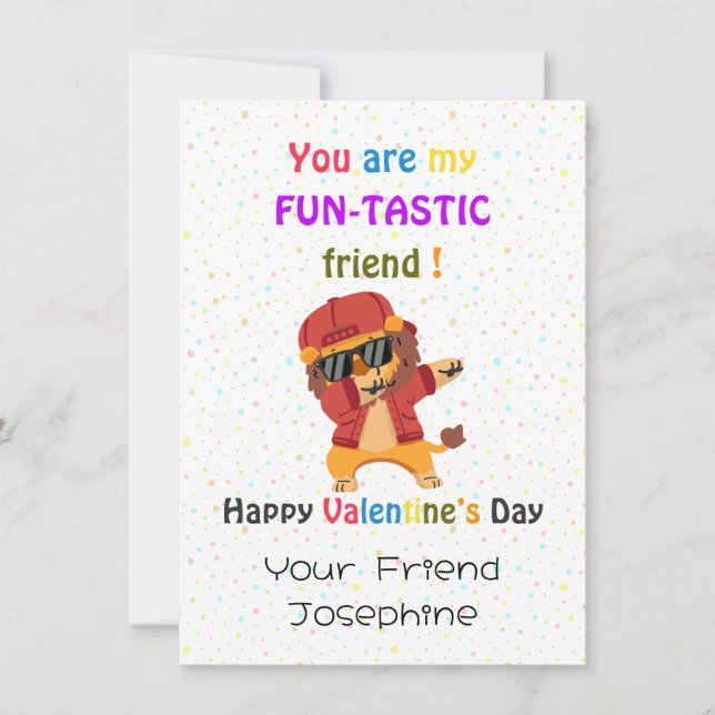 Kort för barnklass Alla hjärtans dagskort (Framsida)