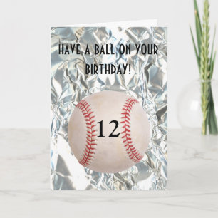 Kort för baseballbollfödelsedag