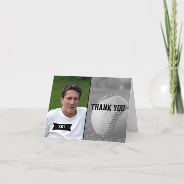 Kort för baseballstudententack (Framsida)