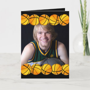 Kort för basketfotofödelsedag