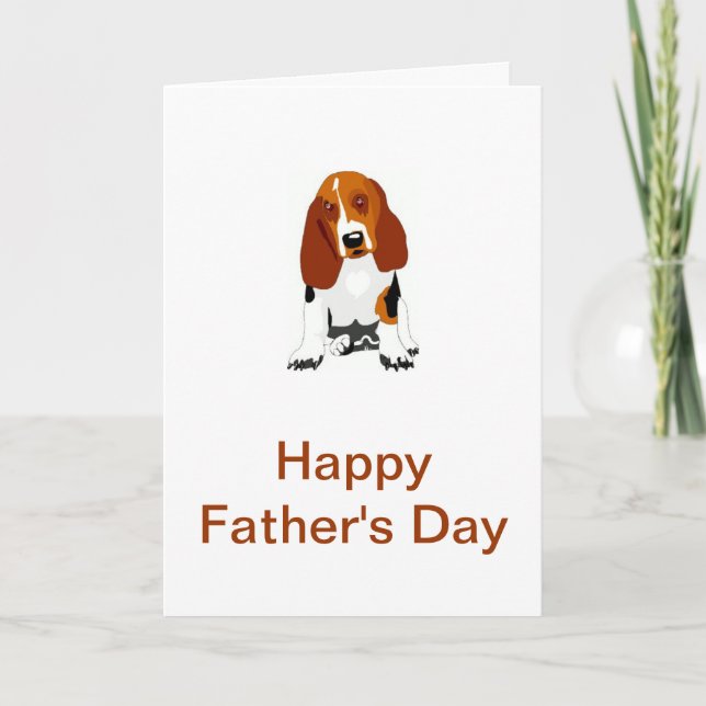 Kort för Bassethundfars dag (Framsida)