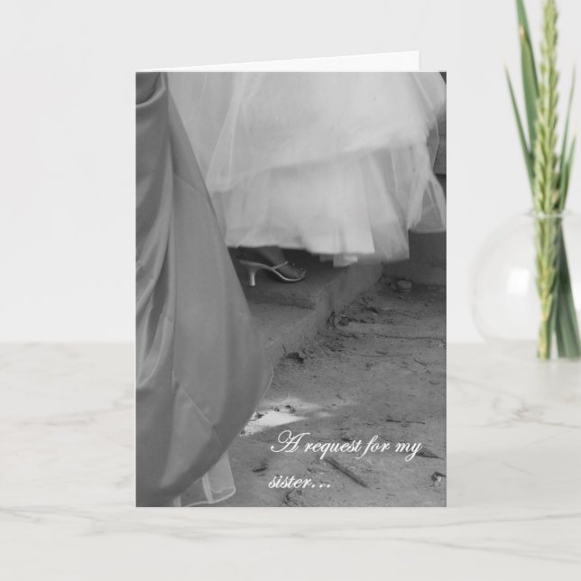 Kort för begäran om Bridesmaid-elegant (Framsida)