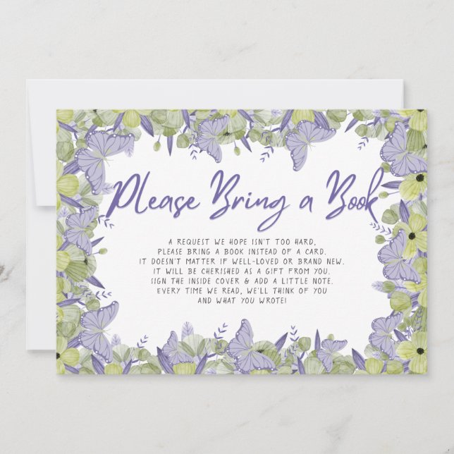 Kort för begärandeomslutning för Butterfly Baby Sh (Framsida)