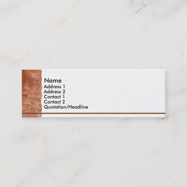 Kort för bergsprofil (Framsida)