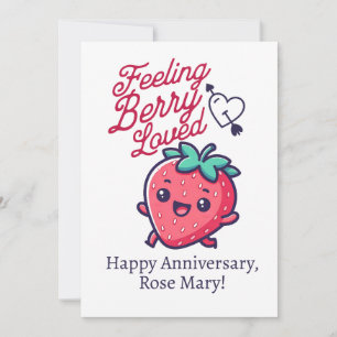 Kort för Berry Loved Strawberry-årsdag