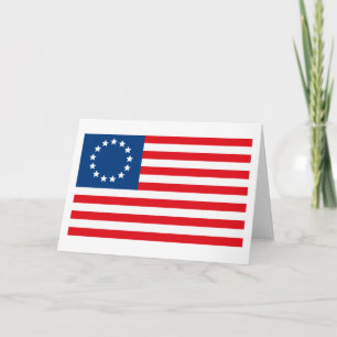 Kort för Betsy Ross flaggahälsning