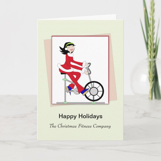 Kort för bike Greeting Card för julgranar (Framsida)