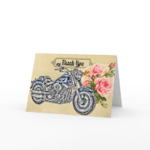 Kort för bikerbrölloptack