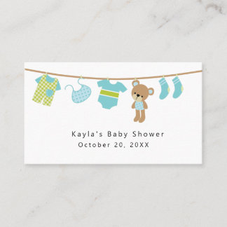 Kort för bilaga för pojkebaby showerregistrering