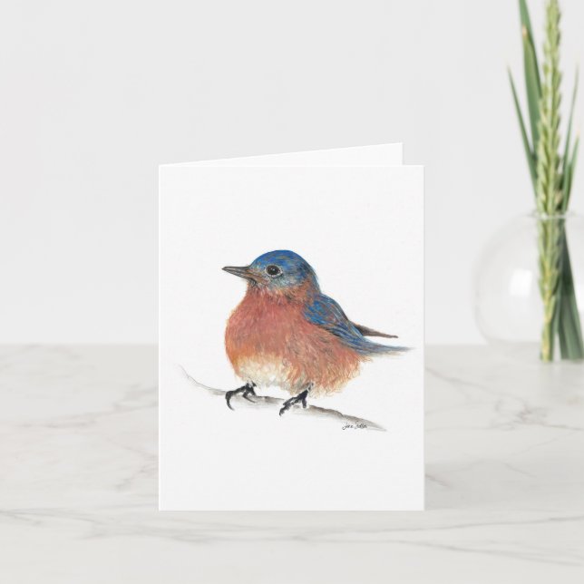 Kort för bildskärmskort för färgen Cute Bluebird W (Framsida)