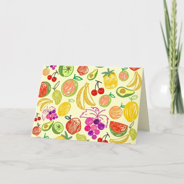 Kort för blandning av frukt och grönsaker (Framsida)