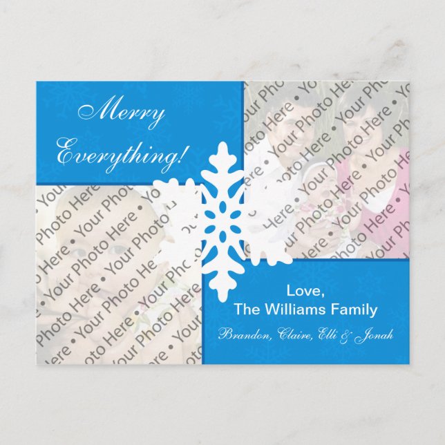 Kort för blåttsnöflingorhelgdag med det (Framsida)