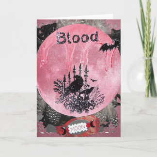 KORT för BLODmåneSamhain FELIKT hälsning Halloween