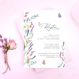 Kort för Blommigt av elegant Wildblomma