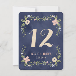 Kort för blommigt Beauty Dubbla Side Bordsnummer C