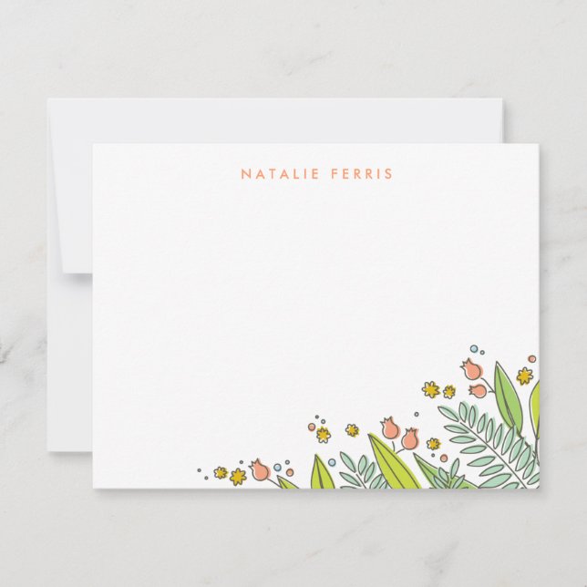 Kort för Blommigt i Personligen Garden Stationery (Framsida)