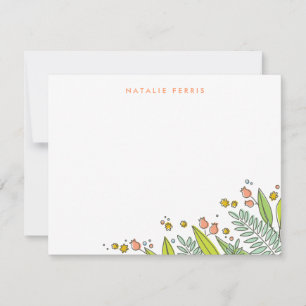 Kort för Blommigt i Personligen Garden Stationery