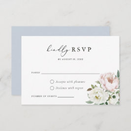 kort för blommigt White Peony Bröllop OSA Card
